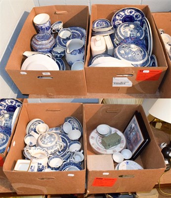 Lot 351 - A quantity of Wedgewood and Ringtons willow pattern dinner, tea and coffee wares, together with...