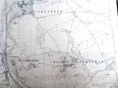 Lot 363 - A box of 1 inch ordinance survey maps and loose ordinance survey maps of Durham, Easington and...