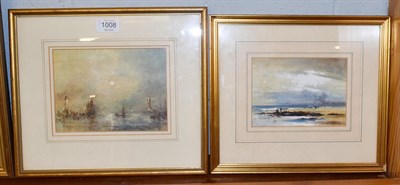 Lot 1008 - Robert Leslie Howey (1900 -1981) ''Teesmouth'' signed, watecrolour heightemed with white,...