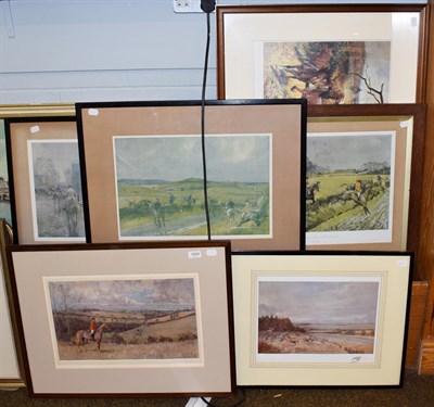 Lot 1009 - After Lionel Edwards; three signed prints of various hunting scenes, together with unsigned...