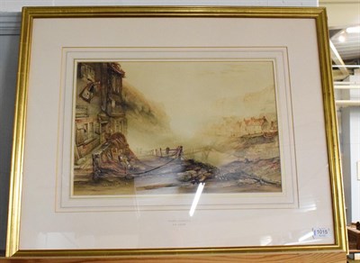 Lot 1015 - Henry Barlow Carter (1803-1868), ''Staithes'', signed and inscribed by repute, watercolour with...
