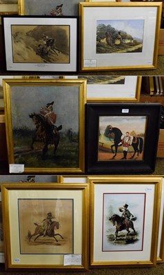 Lot 1030 - W S Perry (20th century), A trumpeter of the Hertfordshire Yeomanry, 1888, signed, oil on...