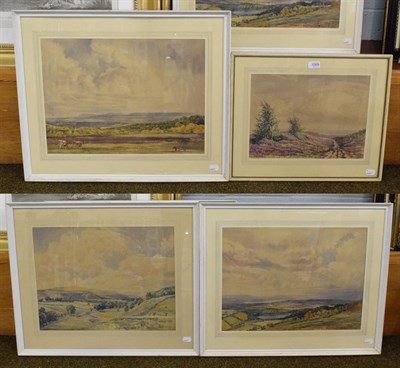 Lot 1069 - Florence R Walker, four Yorkshire landscapes, signed watercolours