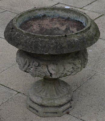Lot 1103A - A large composition garden urn
