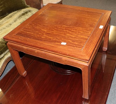 Lot 1159 - A modern Chinese style coffee table, 41cm by 61cm square