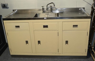 Lot 1203 - A Millersdale melamine and stainless steel kitchen sink unit