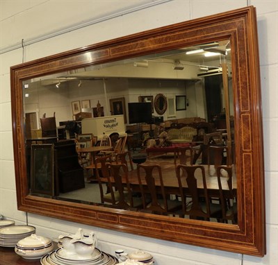 Lot 1211 - An inlaid walnut Italian mirror (en suite with lot 1208)