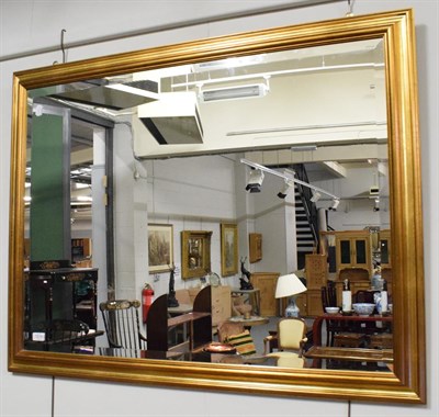 Lot 1214 - A gilt framed rectangular mirror