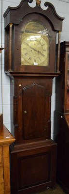 Lot 1218 - ~ An oak thirty hour longcase clock, signed Thos Greaves, Newcastle Upon Tyne, 18th century,...