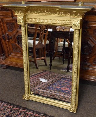 Lot 1228 - A 19th century gilt pier glass with later mirror plate