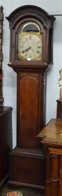 Lot 1230 - ~ An oak thirty hour longcase clock, signed John Weston, Fecit, Wolsingham, late 18th century