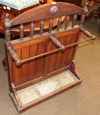 Lot 1243 - A late Victorian part ebonised stick/ umbrella stand, 99cm by 82cm