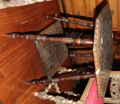 Lot 1260 - A Victorian oak occasional table with Queen Victorias ruby diamond carving to the top