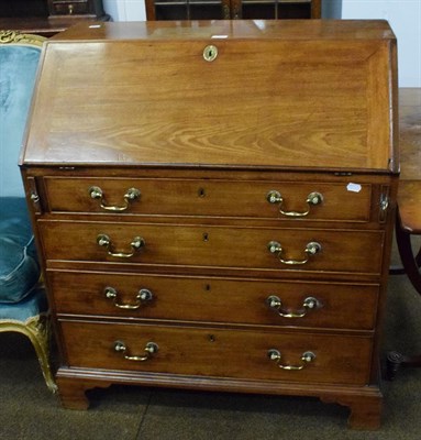 Lot 1315 - George III mahogany bureau