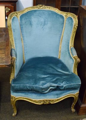 Lot 1316 - A 19th century gilt framed, upholstered chair