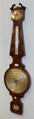 Lot 1326 - A Victorian mahogany wheel barometer