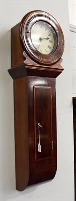 Lot 1327 - A mahogany thirty hour drop dial wall clock