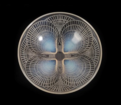 Lot 2018 - René Lalique (French, 1860-1945): A Coquilles Clear and Opalescent Glass Coupe, wheel cut mark...