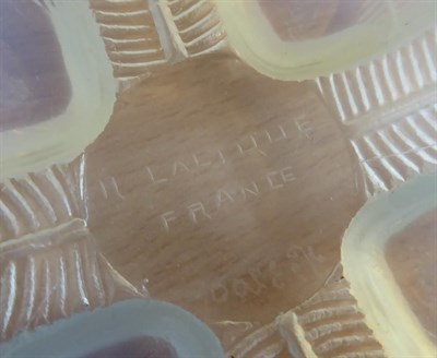 Lot 2018 - René Lalique (French, 1860-1945): A Coquilles Clear and Opalescent Glass Coupe, wheel cut mark...