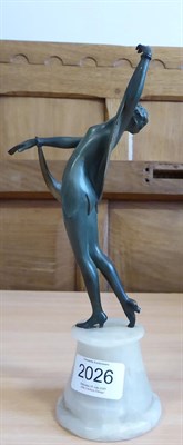 Lot 2026 - Josef Lorenzl (Austrian,1892-1950): An Art Deco Patinated Bronze Figure, modelled as a young...