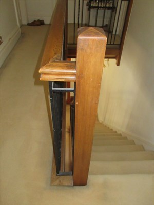 Lot 2073 - Workshop of Robert Mouseman Thompson (Kilburn): An English Oak Staircase, consisting of an...