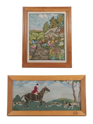 Lot 2075 - Acorn Industries: A G.J.Grainger and Son (Brandsby) Two English Oak Frames, with tapestry...