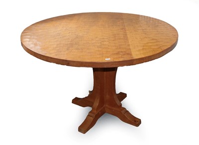 Lot 2085B - Foxman: A Don Craven (Boroughbridge): An English Oak 4ft Circular Dining Table, circa 1968, on...