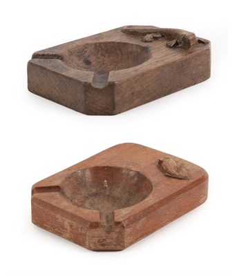 Lot 2087 - Lizardman: A Martin Dutton (Huby): An English Oak Ashtray, of standard rectangular form, with...