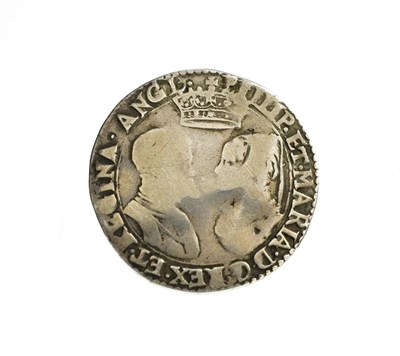 Lot 2032 - Philip and Mary Shilling, no mintmark, crowned busts face to face, English titles only PHILIP...