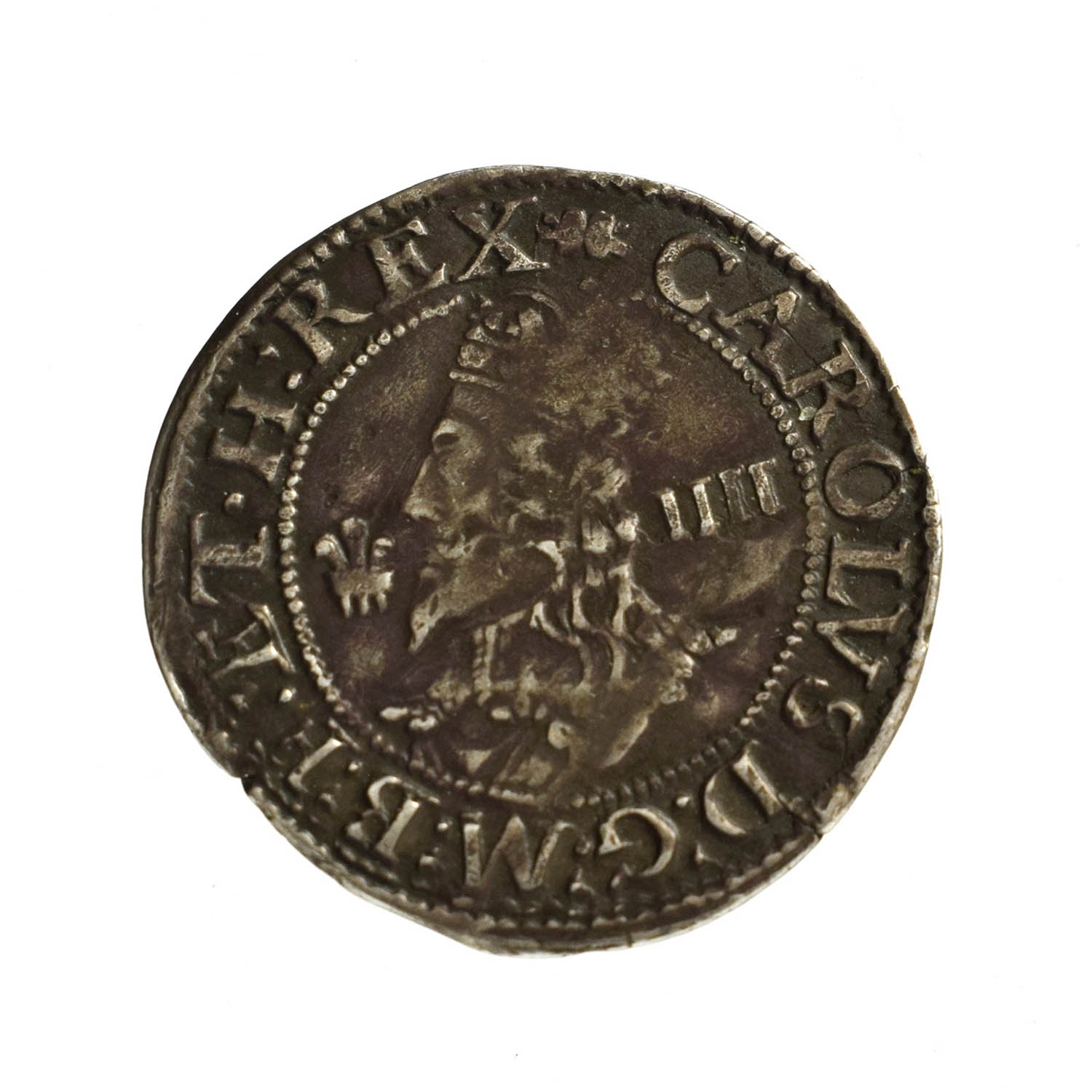 Lot 2036 - Charles I, Groat Aberystwyth Mint, mm. open book; obv. large bust with lace collar & no armour...