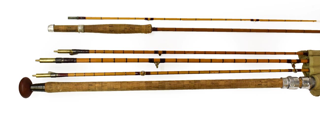 Lot 3010 - A Hardy JJH Triumph 8'-9'' #6 Fly Rod together with a 5 section Split Cane Combination Fly/Spinning