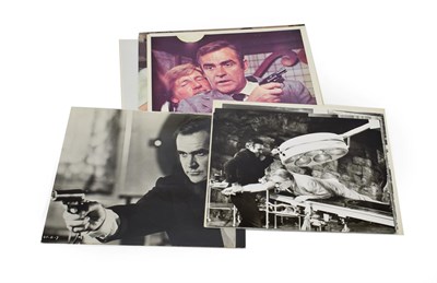 Lot 3015 - James Bond 007 Diamonds Are Forever Five Colour Lobby Cards together with twelve French lobby cards