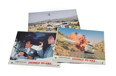 Lot 3022 - James Bond 007 Licence To Kill Colour Lobby Cards set of eight; together with six b/w examples,...