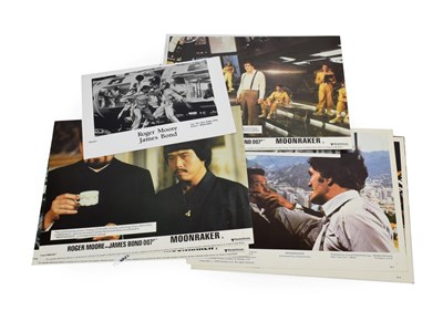 Lot 3024 - James Bond 007 Moonraker Colour Lobby Cards a set of ten; together with various b/w stills