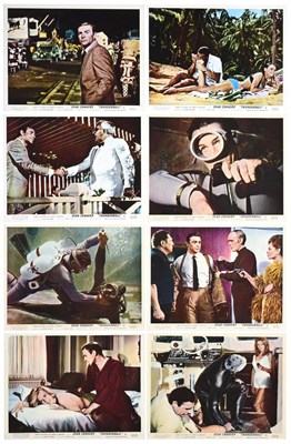 Lot 3032 - James Bond 007 Thunderball Set Of Eight Colour Lobby Cards each 10x8'' (8)