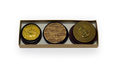 Lot 3062 - Compagnie Generale Transatlantique Commemorative Medallions (i) SS Antilles (ii) France 1962...