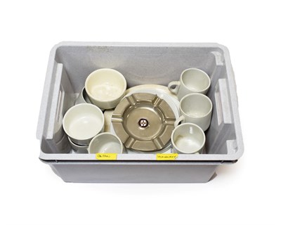 Lot 3063 - Constantine Lines Crockery Group 2 soup bowls, side plate, 8 saucers, 6 teacups, 2 small bowls...