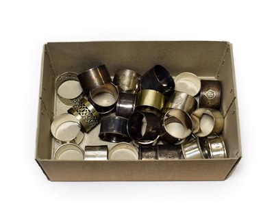 Lot 3137 - Various Shipping Related Napkin Rings with examples from Brocklebank, Pacific Steam Navigation, RMS