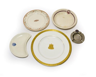 Lot 3154 - Rhodesia Railways Dinner Plate by Minton with gold emblem and boarder, Rhodesia Railways kidney...