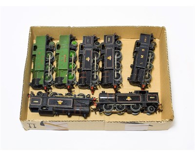 Lot 3166 - Hornby Dublo 3 Rail 0-6-2T Locomotives 2xLNER 9596 one with large lettering the other small,...