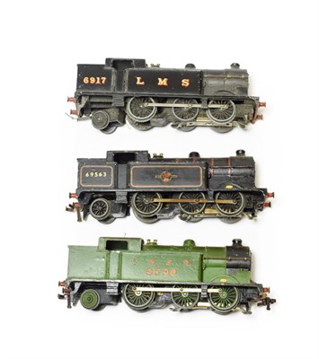 Lot 3167 - Hornby Dublo 3 Rail 0-6-2T Locomotives LMS 6917 serif lettering, LNER 9596 and BR 69563 (all...