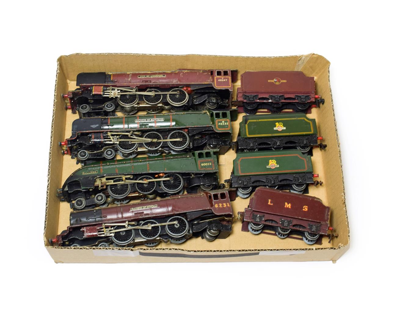 Lot 3177 - Hornby Dublo 3 Rail Pacific Locomotives City of Liverpool, Duchess of Montrose, Mallard and Duchess