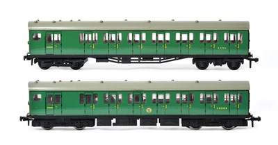 Lot 3188 - Hornby Dublo 3 Rail Two Car BR(S) Set consisting of Power Car S65326 and trailer S77511 (both...