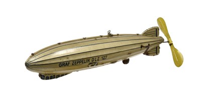 Lot 3208 - TippCo Graf Zeppelin Airship with forward gondola, lithographed engines on pressed out ovals,...