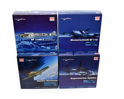 Lot 3265 - HM (Hobbymaster) WWII Aircraft Group 1:48 scale: HA8699 Hawker Hurricane and HA8313 Supermarine...