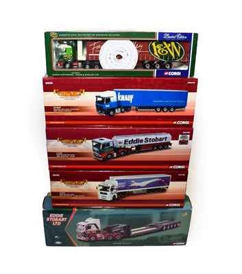 Lot 3278 - Corgi Commercials CC12211 Fagan & Whalley Scania, CC 13812 Knauf Mercedes-Benz, CC 15207...