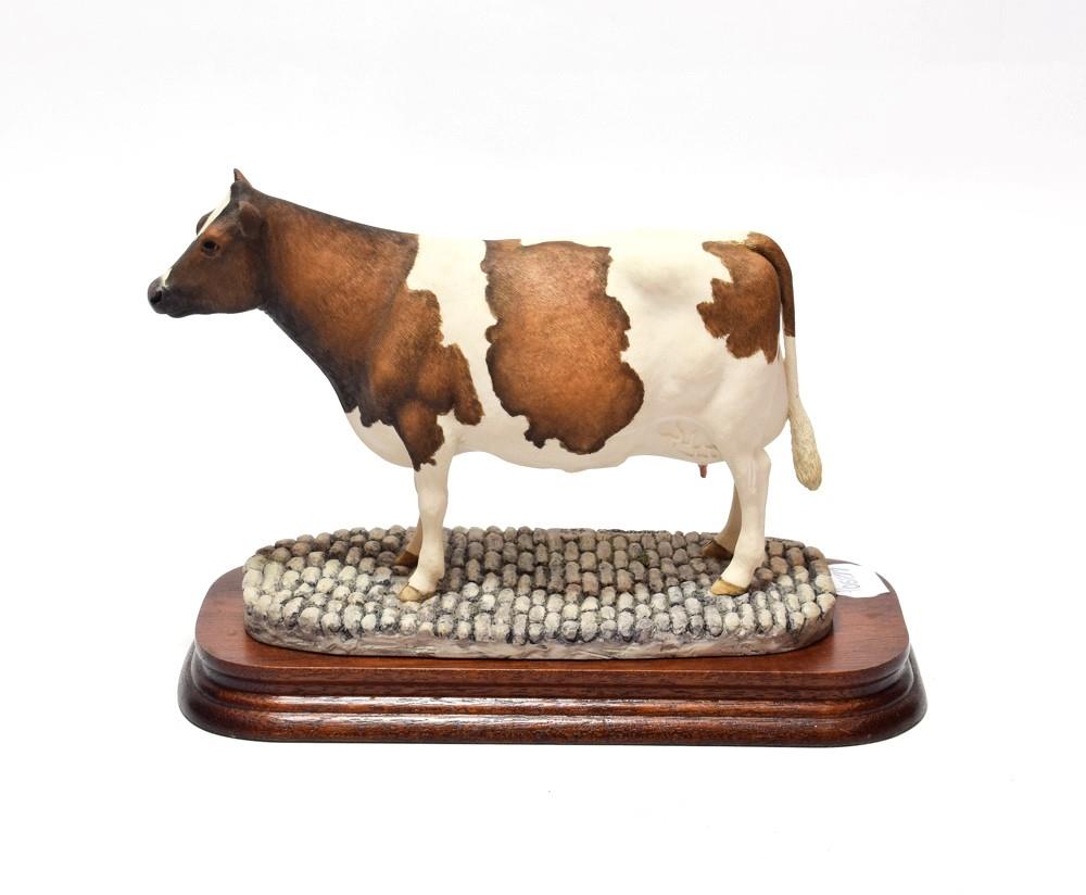 Lot 18 - Border Fine Arts 'Ayrshire Cow' (Polled), model No. L74 by Elizabeth MacAllister, limited...