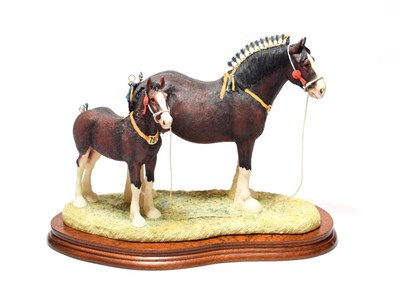 Lot 31 - Border Fine Arts 'Champion Mare and Foal' (Shire Mare and Foal, Standard Edition), model No. B0334A