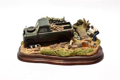 Lot 34 - Border Fine Arts 'Clearing the Way' (2006 Land Rover), model No. B0945 by Ray Ayres, (signed to...
