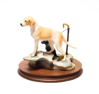 Lot 52 - Border Fine Arts 'Fell Hound with Lakeland Terrier', model No. L92 by Mairi Laing Hunt, limited...